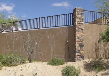 graffiti on a rancho madera wall