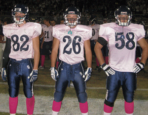 falcon captains in pink jerseys