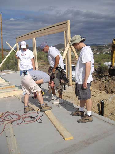 AHS WORKING ON HABITAT FOR HUMANITY HOUSE