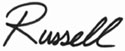russell pearce signature