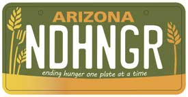 end hunger license plate