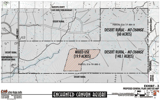 map of enchanted canyon resort project