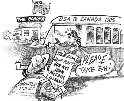 canfield cartoon bus to canada