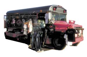 pink cadillac bus