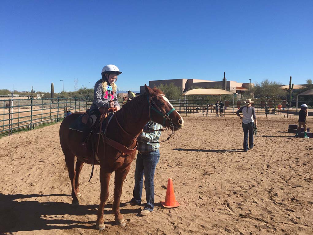 TRRFCC horsemanship evolving Horseshoe Trails Elementary School