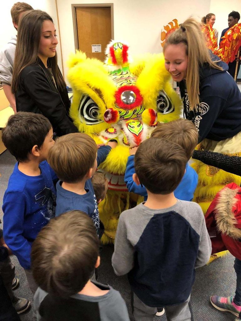 Chinese outreach activities at the local preschool by the Chinese National Honor Society